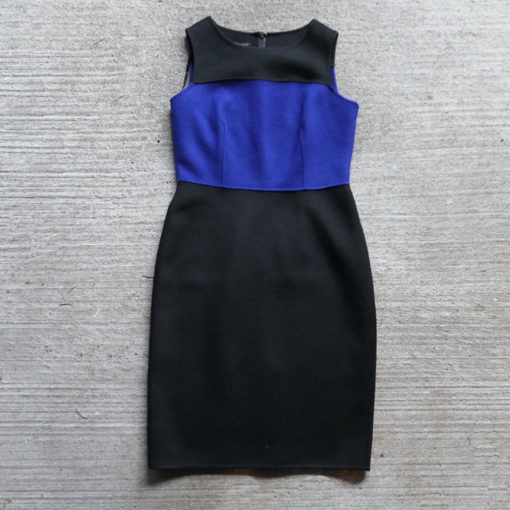Talbots Wool Colorblock Sheath Dress - Picture 5 of 7